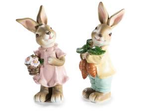 Decoraciones conejitos Pascua resina al por mayor