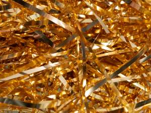 ingrosso paglietta filamenti oro decoro pacchi