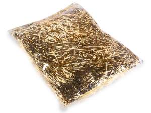 ingrosso paglietta filamenti oro decoro pacchi