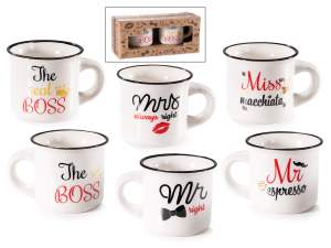 ingrosso tazzine caffè miss boss mrs mr