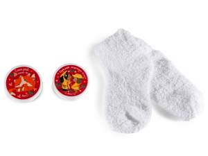 ingrosso confezione regalo calzini crema