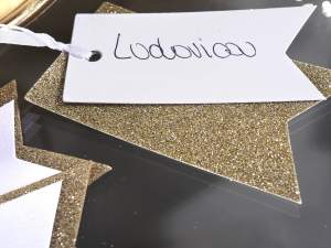 Ingrosso etichetta tag carta glitter
