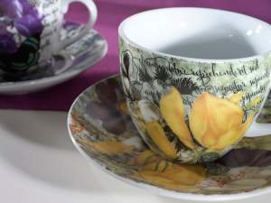 Grossista tazza the piattino fiori