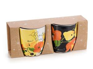 Grossista tazzine ceramica design fiori