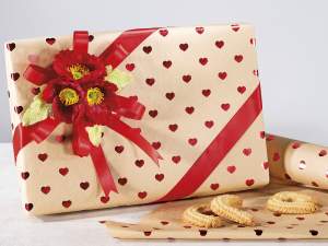 grossista carta regalo cuori metallizzati