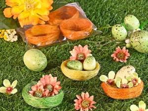 inrgosso decoro nido colorato pasqua uova