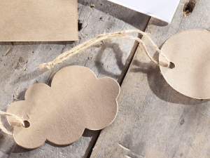 Etichette tags cartoncino naturale