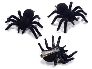Ingrosso ragni Halloween clip metallo