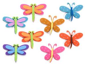 Ingrosso farfalle in panno colorato biadesivo