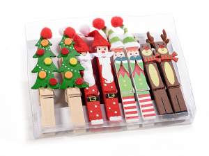 Grossisti mollette Natale legno