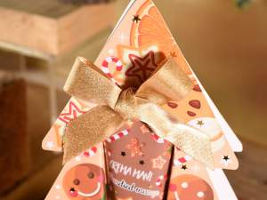 Ingrosso confezione regalo ad albero crema