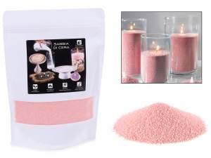 grossista sabbia candela cera rosa