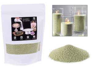 ingrosso cera sabbia verde salvia candele