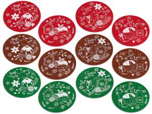 Ingrosso sottobicchieri panno Natale