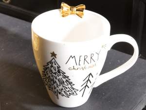 Grossista tazze natale decori oro vero