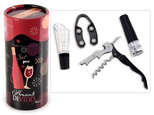 ingrosso accessori regalo kit sommelier vino