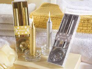 ingrosso candela oro argento natale