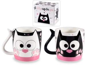 ingrosso tazza gatto coda manico