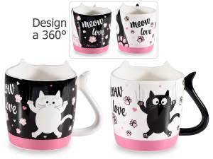 ingrosso tazza gatto coda manico