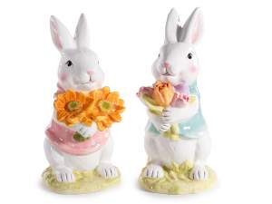 ingrosso coniglietti pasqua ceramica decoro