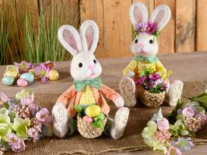 grossista conigli pasqua decoro finto pelo