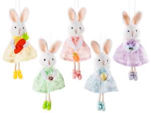 grossista conigli pasqua decori gambelunghe