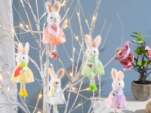 grossista conigli pasqua decori gambelunghe