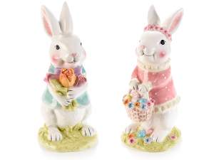 ingrosso coniglietti in ceramica uova pasqua