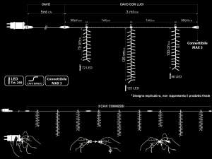 Wholesale waterfall led lights outdoor garden