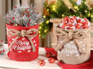 panier en gros vase couvert de Noël