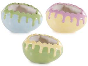ingrosso uovo contenitore ceramica colorata