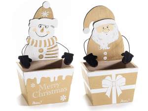 grossista contenitore babbo natale legno