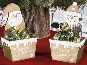 grossista contenitore babbo natale legno