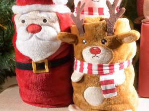Grossista coperte natale babbo pupazzo