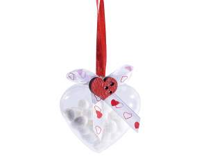 Corazón transparente rellenable al por mayor