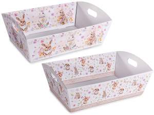 grossiste plateaux paniers lapins de Pâques