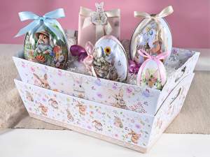 grossiste plateaux paniers lapins de Pâques