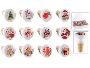 wholesale Christmas cork bottle stopper