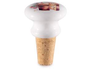 wholesale Christmas cork bottle stopper