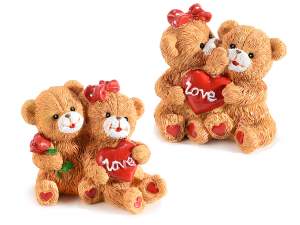 wholesale couple teddy bears heart love