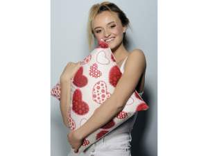 Grossiste coussin amovible tissu velours coeur