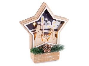 décorations de crèche en bois en gros