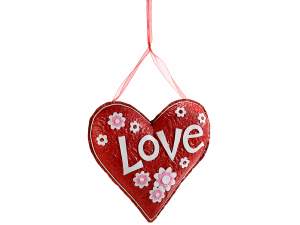Ingrosso cuore decorativo Love in carta