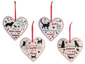 ingrosso cuori decoro ceramica cani gatto