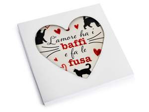 ingrosso cuori decoro ceramica cani gatto