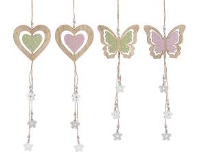 ingrosso decori cuore farfalla vetrina primavera