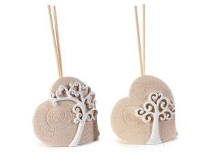 Grossista cuore con vasetto e stick
