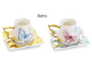 Wholesale butterfly cups with golden decorations