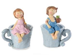 Wholesale resin baby girl vases