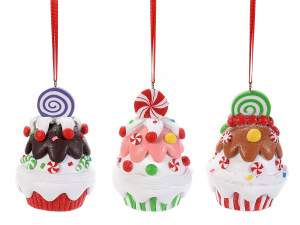 Grossista cupcake decoro natale appendere